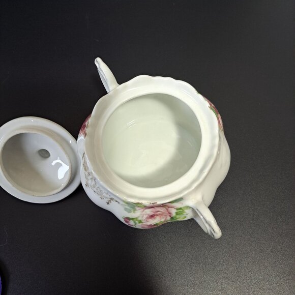 Heinrich Lidded Sugar Bowl H&C Bavaria Germany Floral Design - Picture 11 of 15